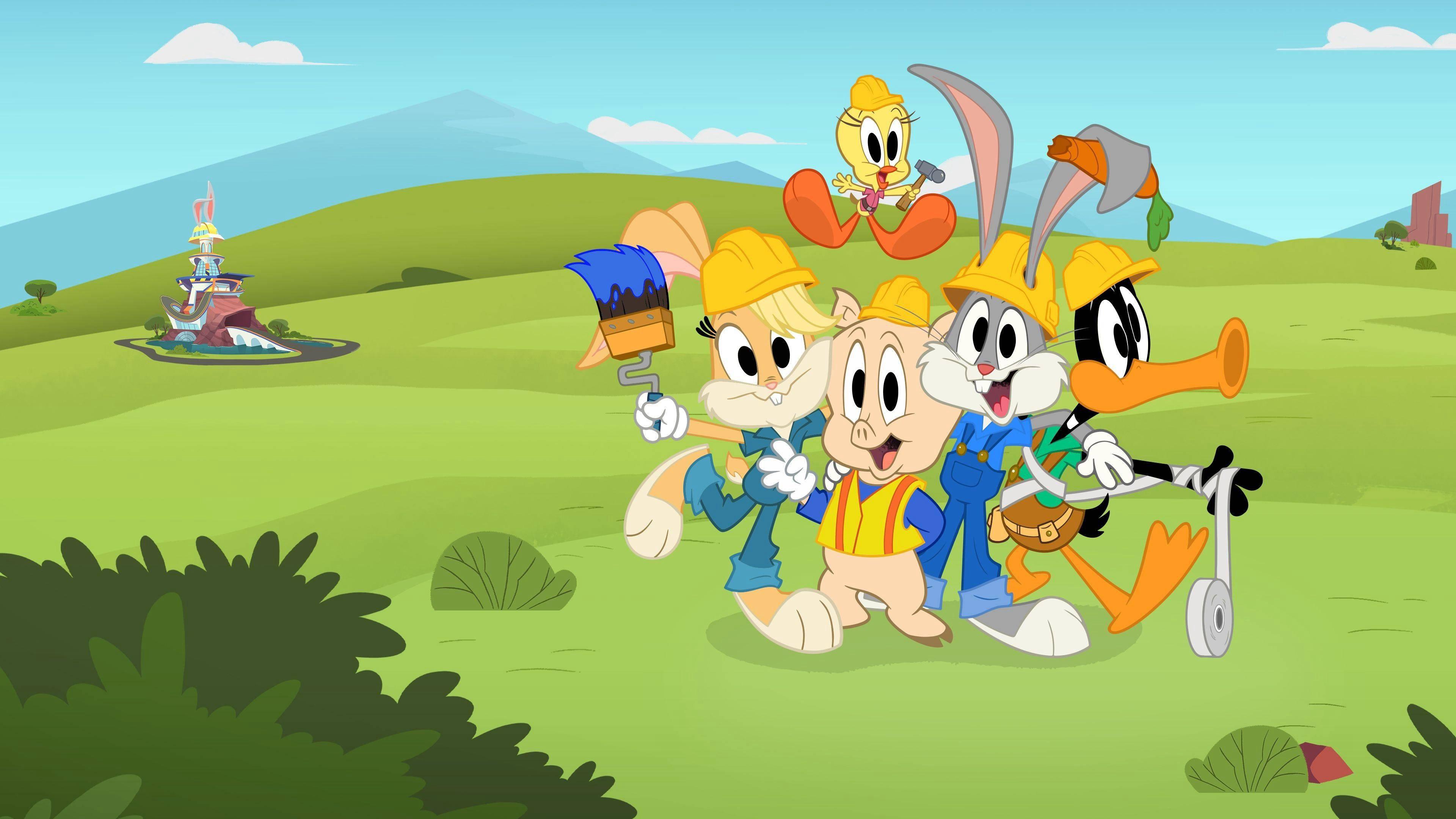 poster Đội Xây Của Thỏ Bugs - Hội Hoa Đăng Looneyburg Bugs Bunny Builders